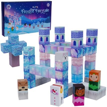 Blocchi Frosted Fairytale Magnetic Building Blocks Set Of 84pc