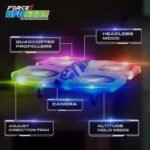 Force1 UFO 6000 Mini RC Stunt Aerial Drone, Multicolor LED Lights with Camera - Image 7